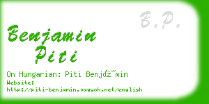 benjamin piti business card